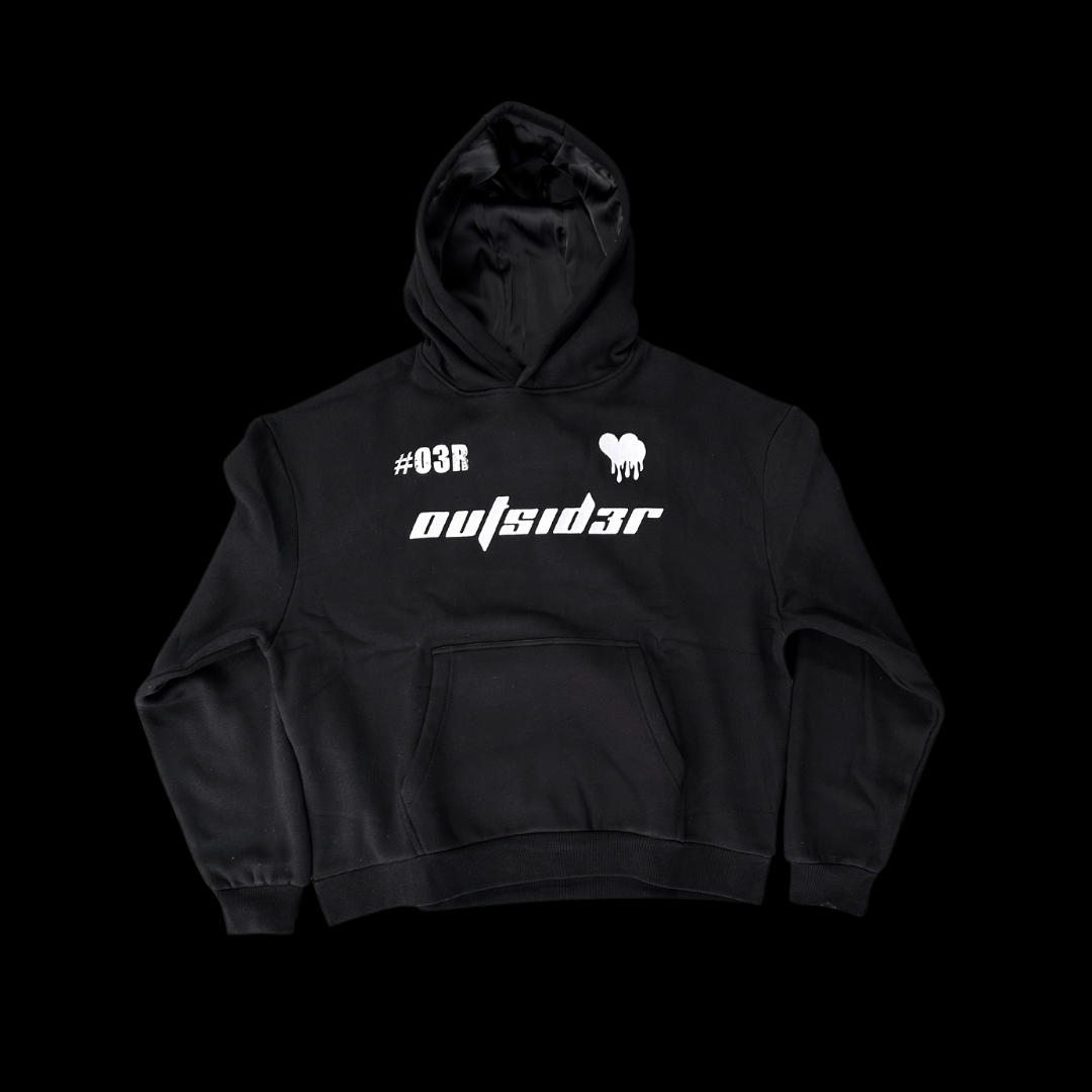 Ɛ3 FELPA CON CAPPUCCIO OUTSID3R V1 - NERA