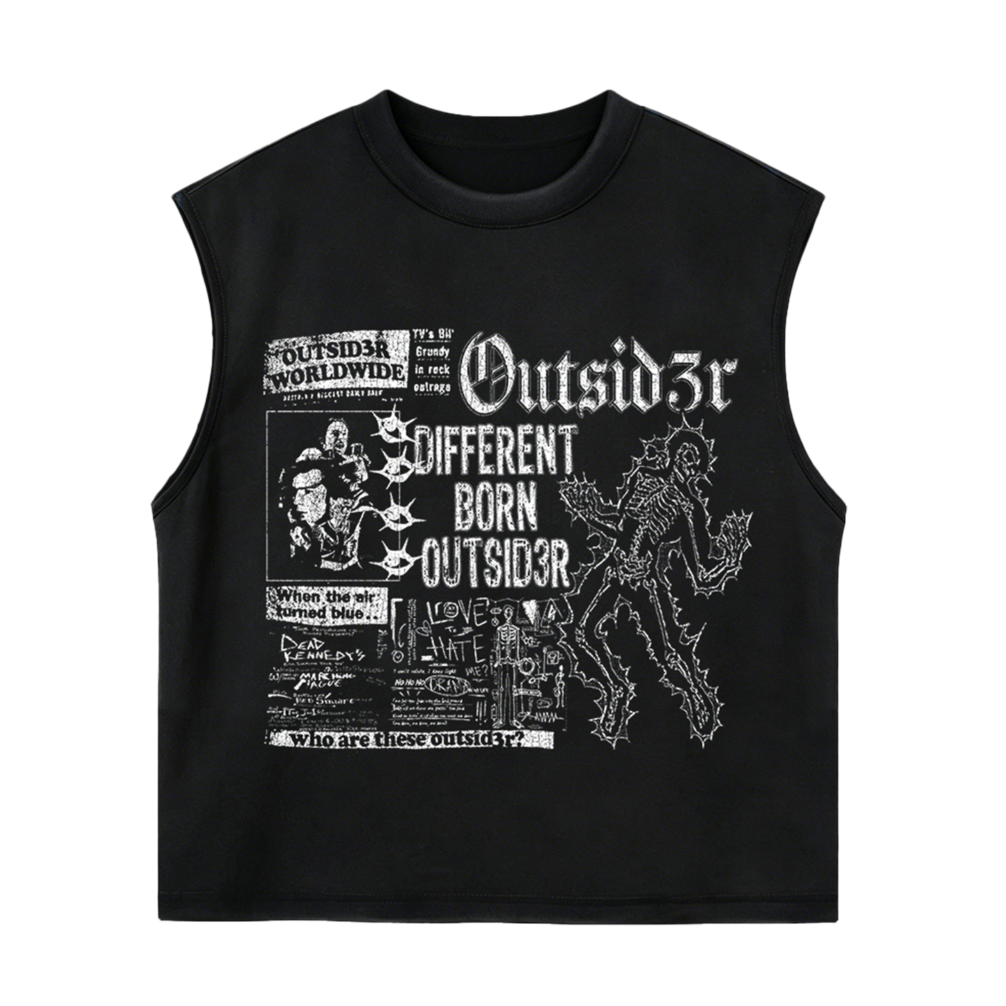 SKELETON SLEEVELESS SHIRT