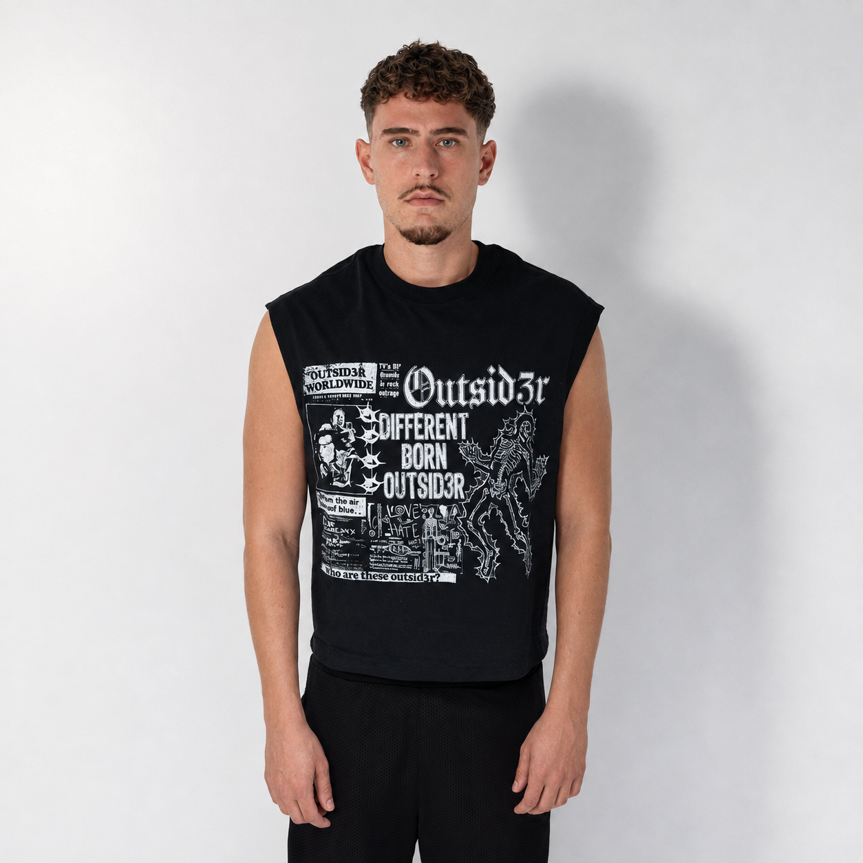 SKELETON SLEEVELESS SHIRT